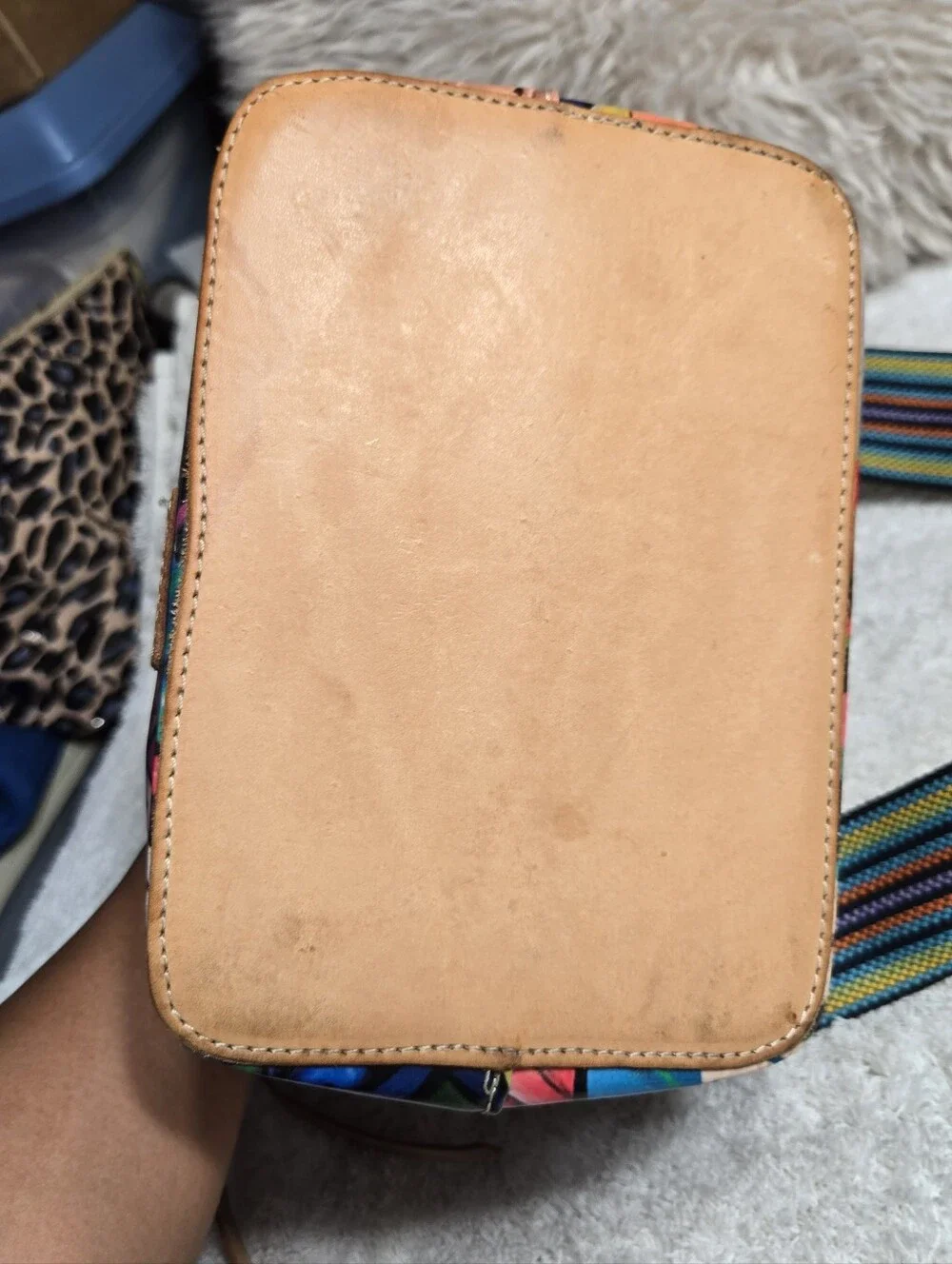Consuela Patches Wedge Purse Long Crossbody